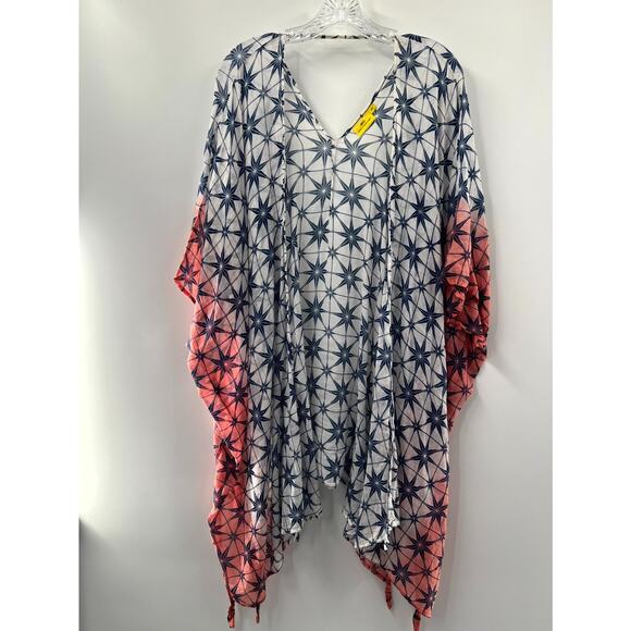 Roberta Roller Rabbit Women's Multicolor Cotton Geometric Swim Coverup One Size - Picture 1 of 8